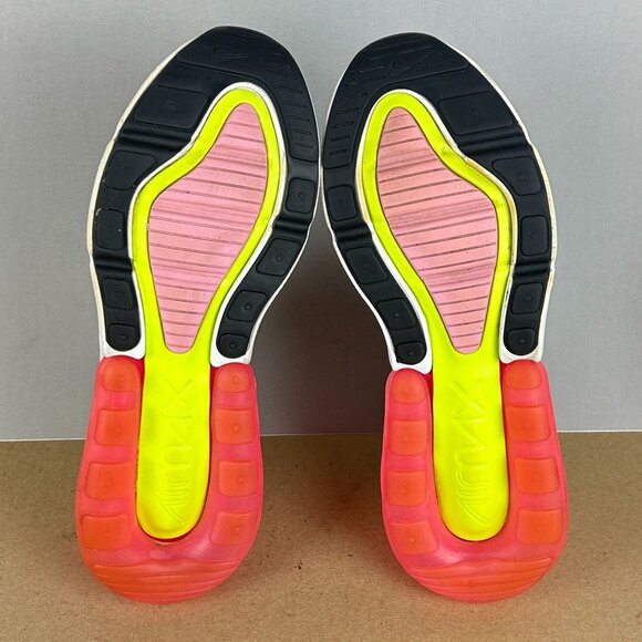 Nike Air Max 270 Pink Rise Athletic Shoes Womens 9.5 Black Pink Yellow Low Top - Picture 7 of 10